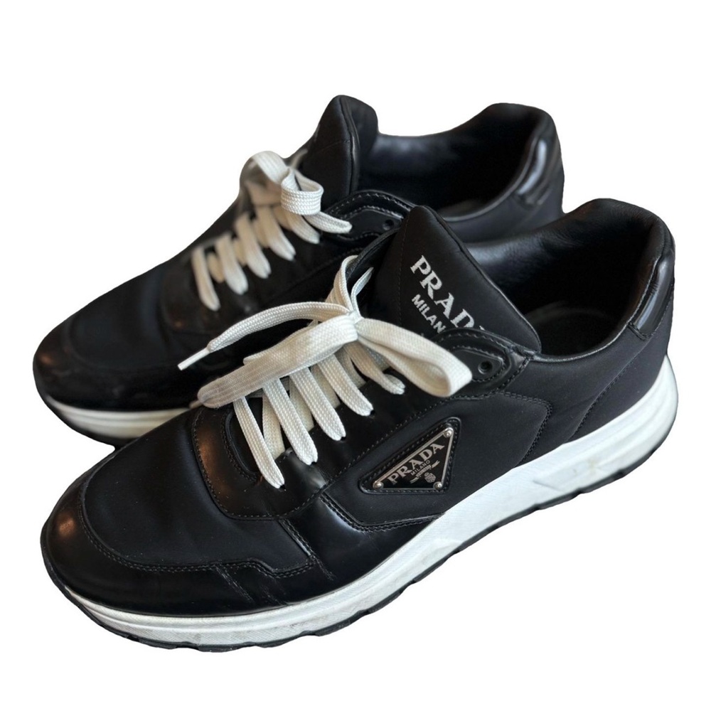 Prada Men's RE- Nylon Black&White Sneakers size 11UK- US12 Excellent Condition